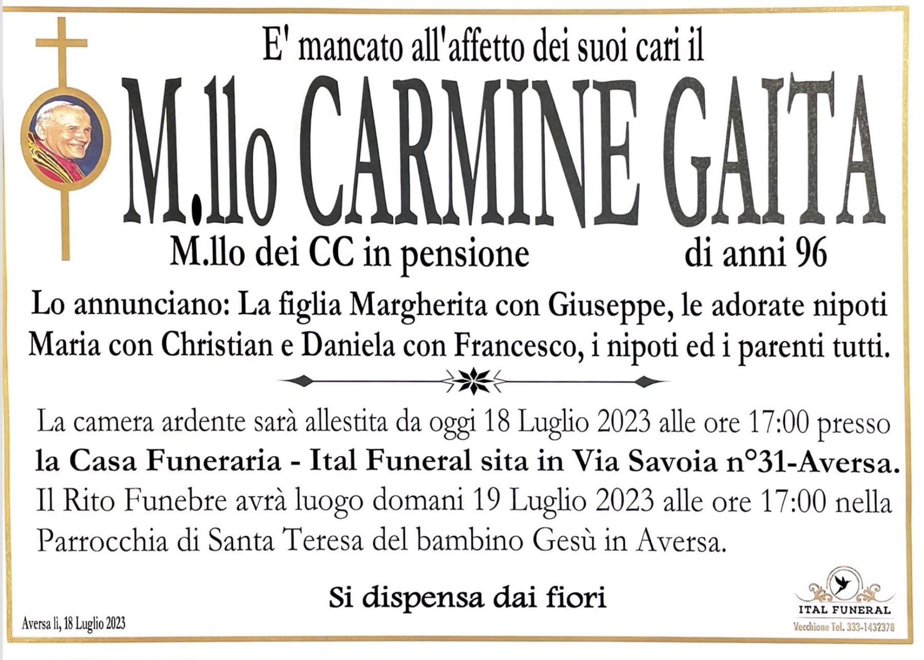 M.llo Carmine Gaita