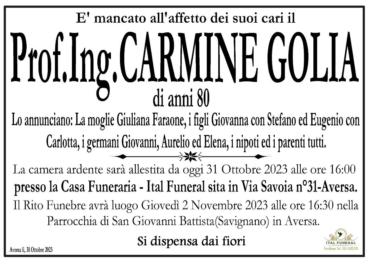 Prof. Ing. Carmine Golia