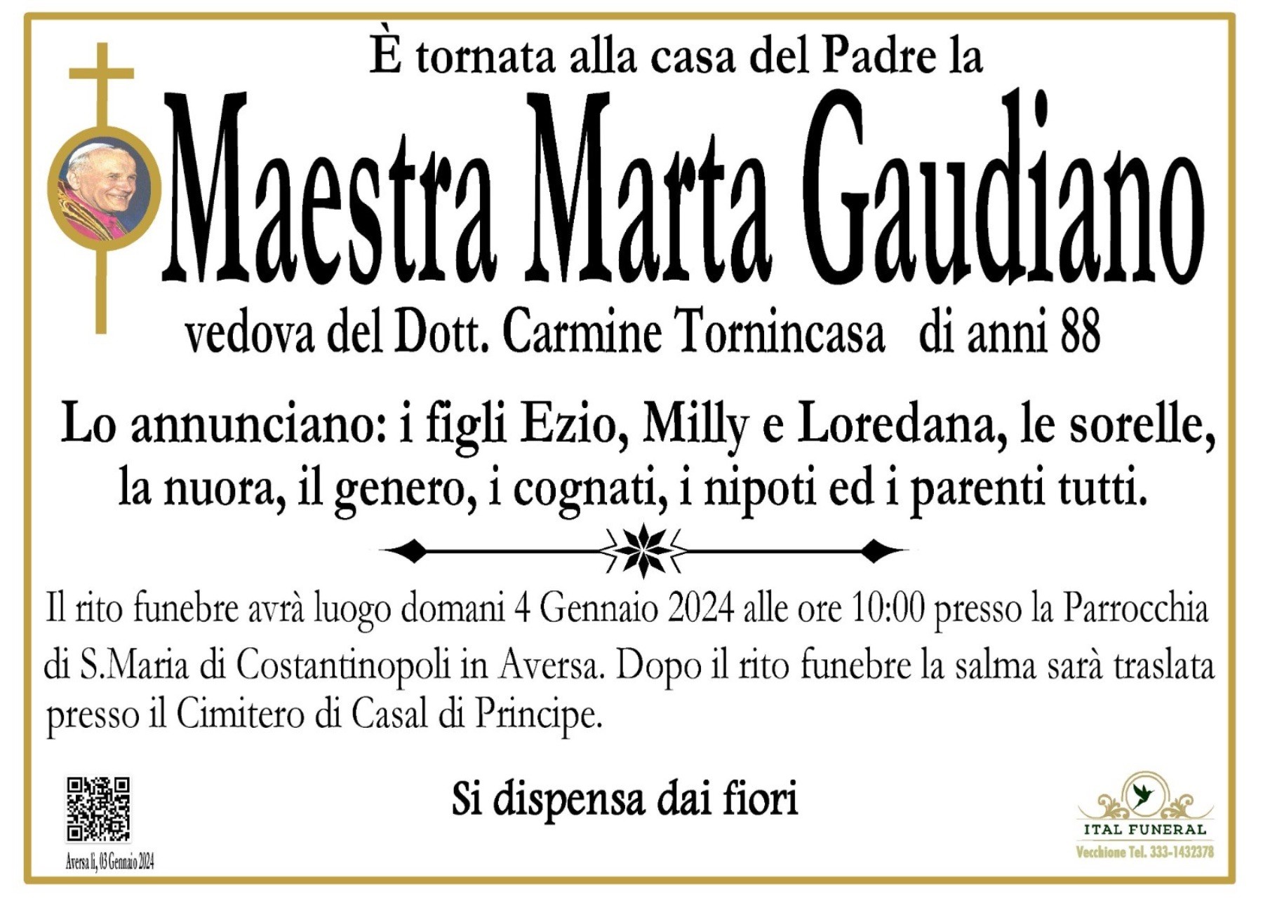 Maestra Marta Gaudiano